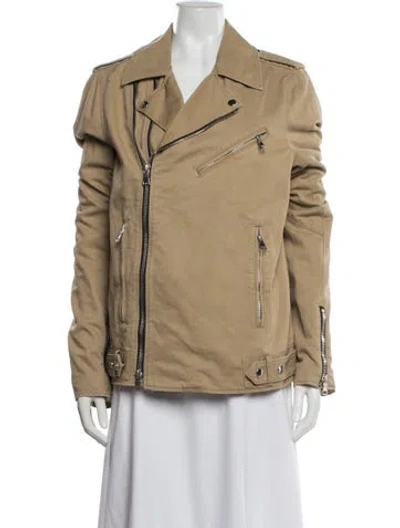Pre-owned Balmain Biker Jacket In Neutrals