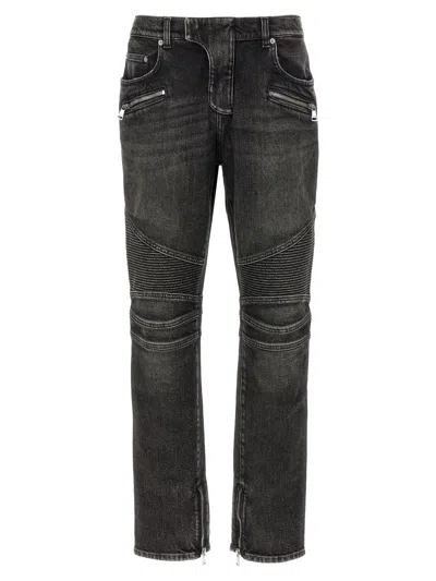 Balmain Biker Jeans Gray