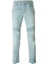 Balmain Biker Jeans In Blue