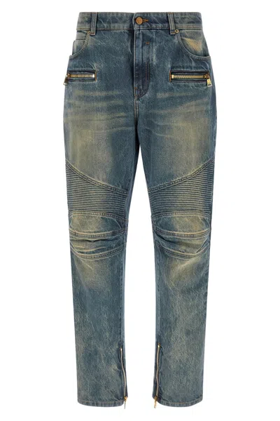 BALMAIN BIKER JEANS