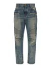 Balmain Biker Jeans In Blue