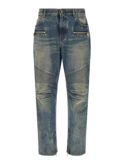 BALMAIN BIKER JEANS