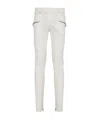 Balmain Biker Mid-rise Slim-fit Jeans In White