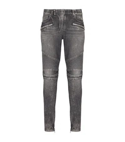BALMAIN BIKER SLIM JEANS