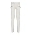 Balmain Biker Mid-rise Slim-fit Jeans In White