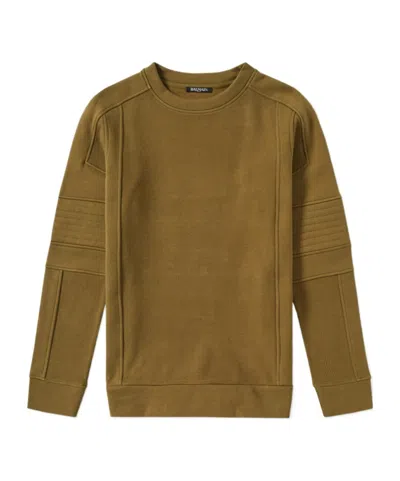 Balmain Biker Sweatshirt In Brown