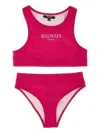 Balmain Logo Bikini In Fucsia