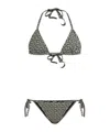 Balmain Labirinto-print Bikini In Black