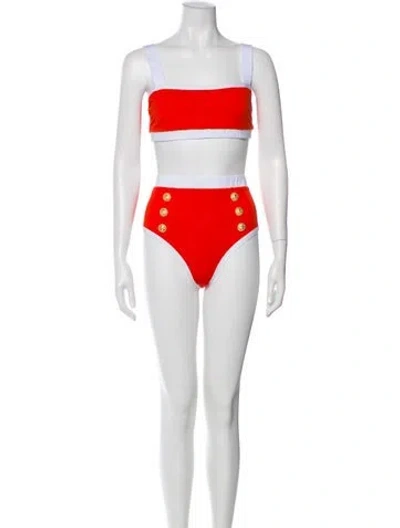 Pre-owned Balmain Bikini W/ Tags In Orange