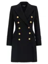 Balmain 10 Buttons Coat In Virgin Wool And Cashmere Women In Black