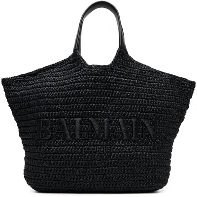 Balmain ブラック '' クロシェ トートバッグ In Black