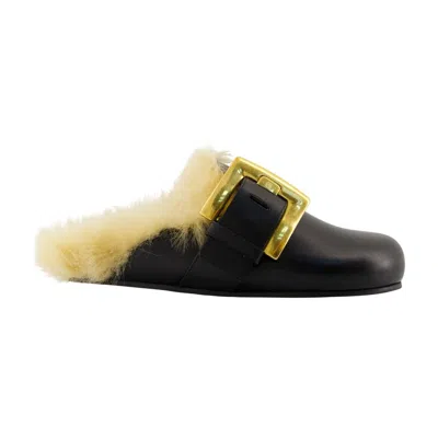 Balmain Anthem Slipper In Black