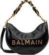 Balmain Black 1945 Soft Moon Bag In 0pa Noir
