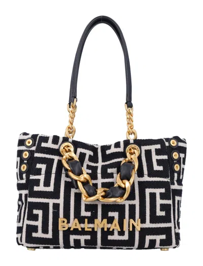 Balmain Black 1945 Soft Tote Bag