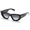 Balmain Black Acetate Sunglasses In Black