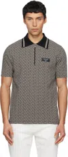 Balmain Men Labyrinth Polo Shirt With Jacquard Effect