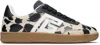 Balmain Swan Snow Leopard-print Suede Low-top Sneakers
