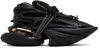 Balmain Neoprene And Leather Low-top Unicorn Sneakers In Black