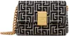 Balmain Black & Gray Mini 1945 Bag In Gfe Ivoire/noir