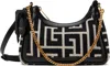 Balmain Black & Off-white B-army Shoulder Bag In Gfe Ivoire/noir