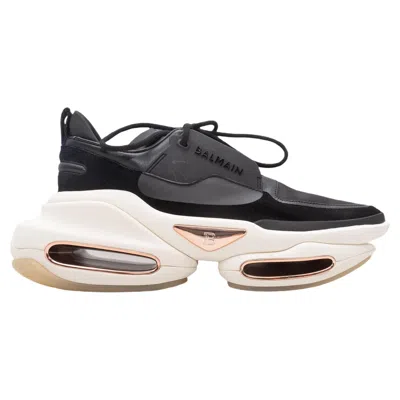 Pre-owned Balmain Black & White  B-bold Low-top Sneakers