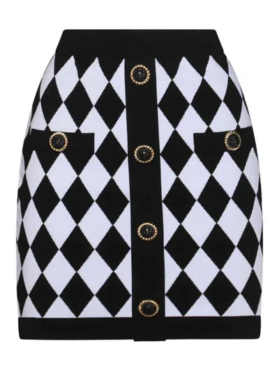 BALMAIN FALDA SEMILARGA - NEGRO