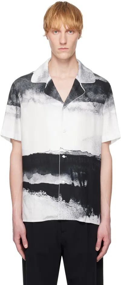 Balmain Black & White Pyjama Moon Print Shirt