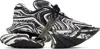 Balmain Unicorn Wave Lace-up Sneakers In Eab Noir/blanc
