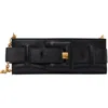 Balmain Black Anthem Smooth Leather Clutch In Black