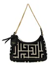 Balmain B-army Monogram Shoulder Bag In Black