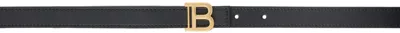 Balmain Black B Belt In 0pa Noir