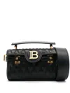 Balmain Black B-buzz 19-grid Padded Bag In Black