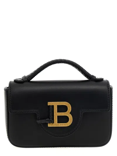 BALMAIN BLACK B-BUZZ MINI 17 CROSSBODY BAG