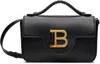 Balmain B-buzz Logo-plaque Leather Mini Bag In Black