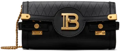 Balmain Black B-buzz Pouch 23 Bag In 0pa Noir