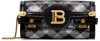 Balmain Black B-buzz Pouch 23 Bag In Eaw Noir/cristal Eaw