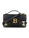 Balmain Bbuzz 24 Shoulder Bag In Smooth Leather In Black