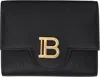 Balmain Black B-buzz Trifold Wallet In 0pa Noir