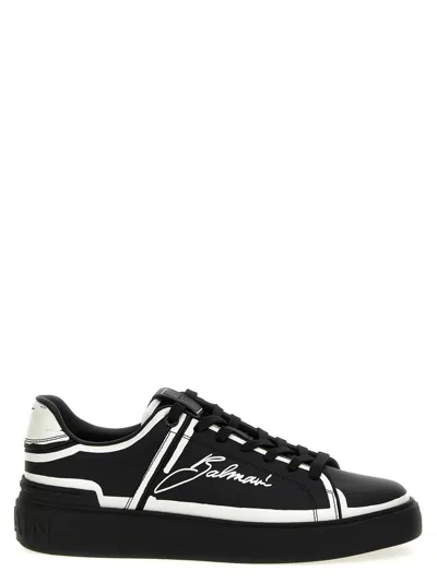 BALMAIN BLACK B-COURT SNEAKERS