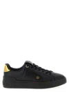 Balmain Sneakers 'court' Gold-tone Detail In Black