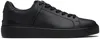 Balmain Court Round Toe Flat Sole Sneakers In Black