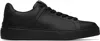 Balmain B Court Sneakers Flat Sole Round Toe In Brown