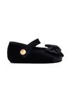 Balmain Black Ballet Flats For Baby Girl With Bow In Black