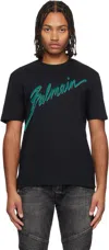 Balmain Men Logo T-shirt In Black