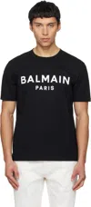 Balmain Print T-shirt In Black