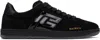 Balmain Swan Suede Low-top Sneakers In 0pa Noir