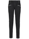 Balmain Cotton Blend Black Denim Jeans With Multi-pocket Design In Black