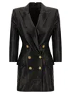Balmain Tailored Double-breasted Blazer Style Dress In Black