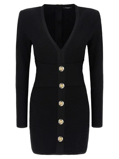 BALMAIN BLACK BODYCON DRESS