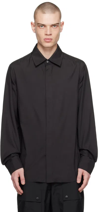 Balmain Men's Main Lab Logo Button-up Shirt In Black